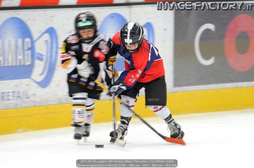 2011-04-03 Lugano 484 Hockey Milano Rossoblu U10 William Golob